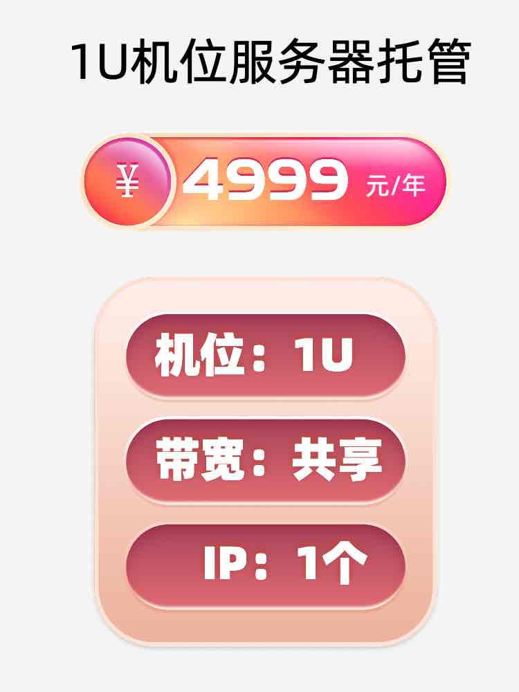 内蒙古1U百兆共享服务器托管