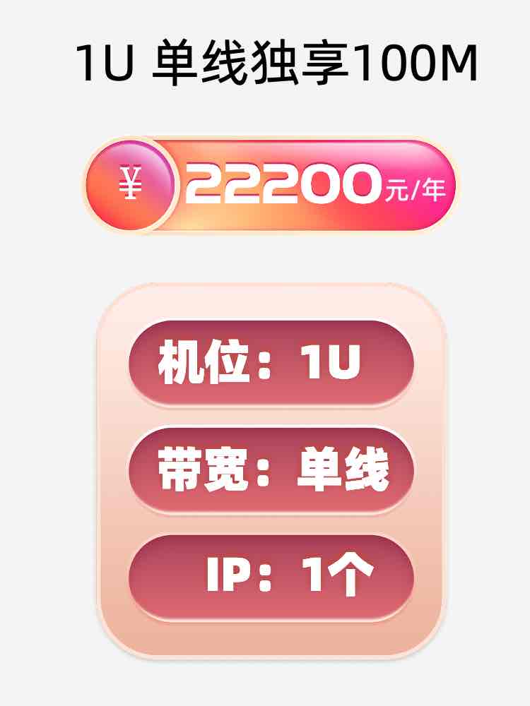 内蒙古单线100M服务器托管价格